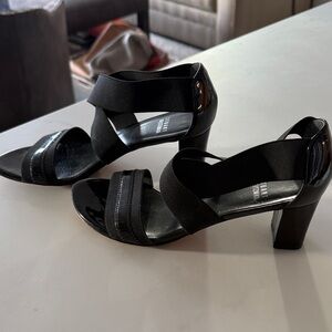 Stuart Weitzman Elegant Black Heeled Sandals